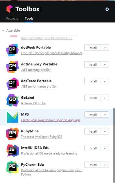JetBrains Toolbox(JetBrains工具箱)官方版 1.28.1.15219 最新版