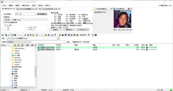 Tag&Rename(音乐文件管理工具)中文绿色版 3.9.23 官方版