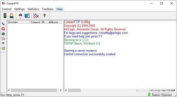 CesarFTP(免费FTP服务器) 0.99g 官方版 CesarFTP(免费FTP服务器) 0.99g 官方版