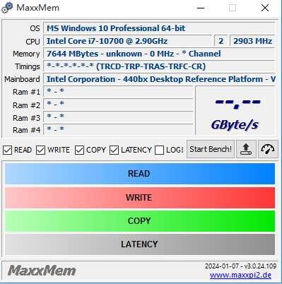 MaxxMEM2(内存性能测试软件)免费版 3.00.24.109官方版